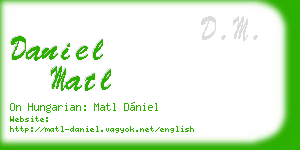 daniel matl business card